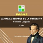 «La calma después de la tormenta» de Giacomo Leopardi (Poema)