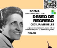«Deseo de regreso» de Cecília Meireles (Poema)