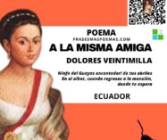 «A la misma amiga» de Dolores Veintimilla (Poema)