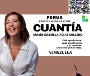 «Cuantía» de María Gabriela Rojas Salcedo (Poema)