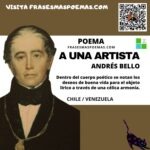 «A una artista» de Andrés Bello (Poema)