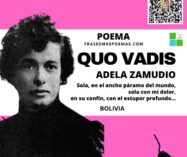 «Quo vadis» de Adela Zamudio (Poema)