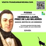 «Hermosa Laura, prez de las mujeres» de Manuel Bretón de los Herreros (Poema)