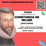«Constancia de mujer» de John Donne (Poema)