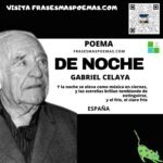 «De noche» de Gabriel Celaya (Poema)