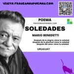 «Soledades» de Mario Benedetti (Poema)