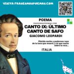 «Canto IX: Último canto de Safo» de Giacomo Leopardi (Poema)