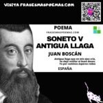 «Soneto V /Antigua llaga» de Juan Boscán (Poema)